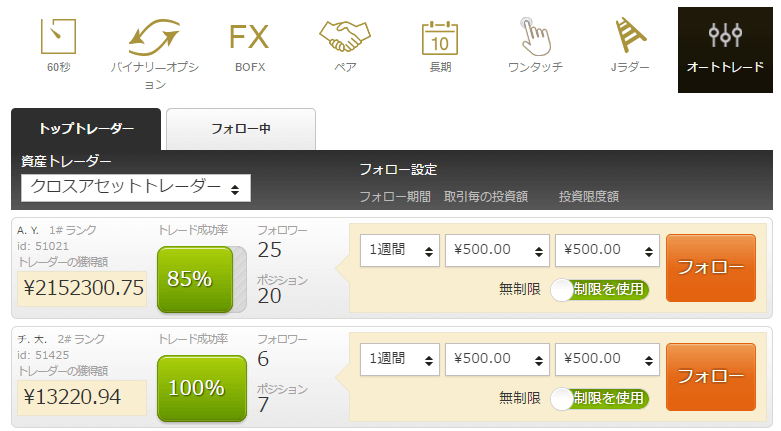 ファイブスターズオプションオートトレード