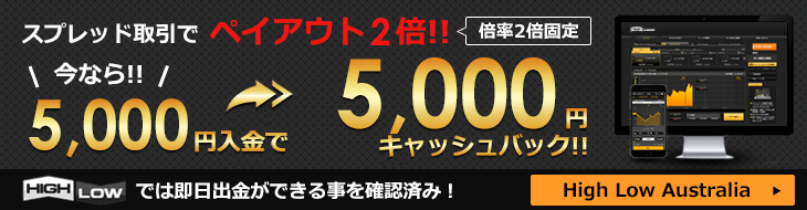 HighLowAustraliaキャンペーンバナー