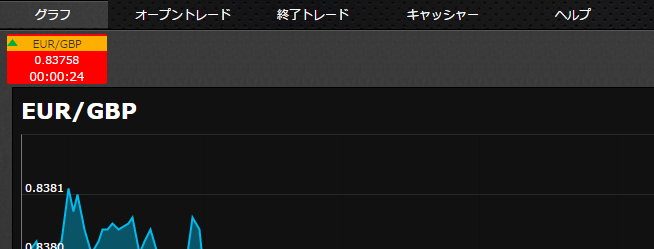 アルゴビット取引画面