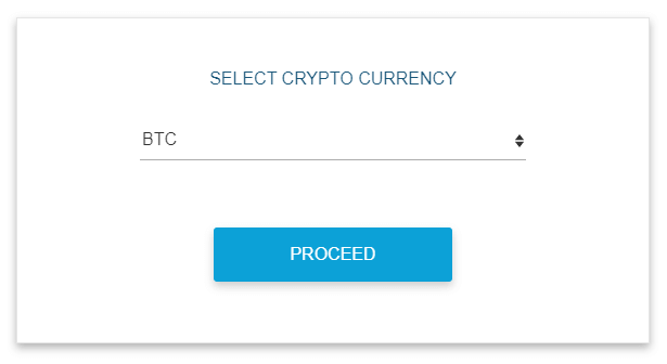 Theoptionのビットコイン入金画面