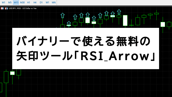 バイナリーオプションで使える無料の矢印ツール「RSI_Arrow」