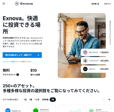 Exnova海外バイナリーオプション業者情報WEBサイト画像