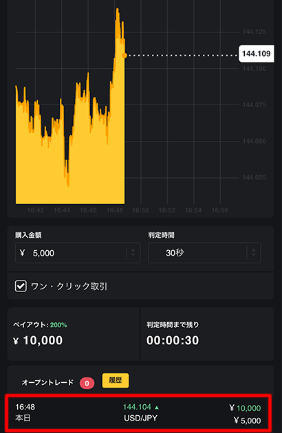 ゼントレーダー 30秒取引
